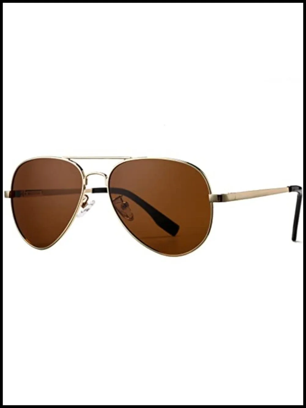 Polarized Aviator Sunglasses Metal Frame UV400 Protection 58mm